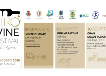 Al via la III^ edizione del “Cirò Wine Festival” dal 9 al 10 agosto a Cirò Marina